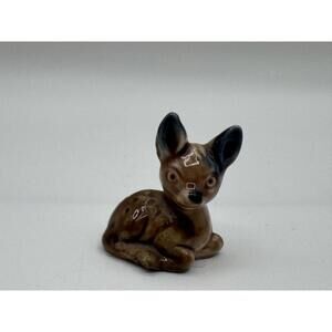 Vintage Wade Whimsey deer fawn ornament Red Rose Tea Bambi Set 1 1971